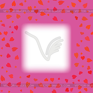 Red Heart Frame - vector clip art