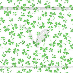 Natural Chamrock Texture. Clover Leaves - vector image