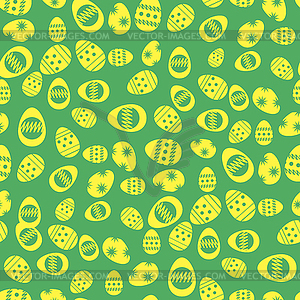 Easter Eggs Seamless Pattern - vector image