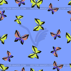 Colorful Butterflies Seamless Summer Pattern - vector clip art