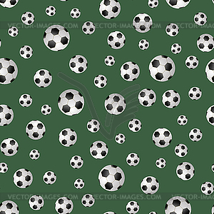 Soccer Ball Seamless Pattern - vector clip art