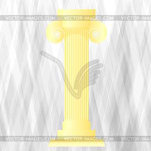 Yellow Greek Column - vector clipart