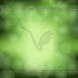 Green Blurred Light Background - vector image