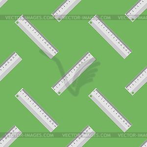 Metallic Ruler Seamless Pattern - vector clipart