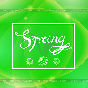 Spring Lettering Design - royalty-free vector image