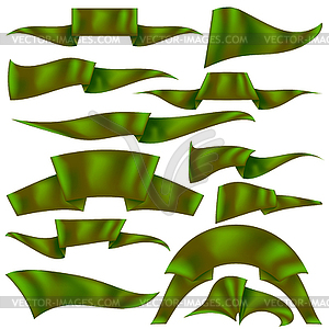 Set of Green Ribbons - vector clipart