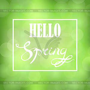 Spring Lettering Design - royalty-free vector image