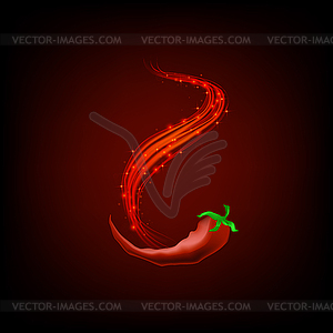 Hot Red Pepper - royalty-free vector image