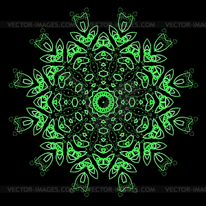 Ornamental Oriental Geometric Ornament - vector clipart