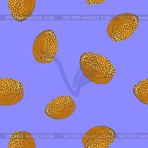 Fresh Bread Seamless Pattern - vector clipart