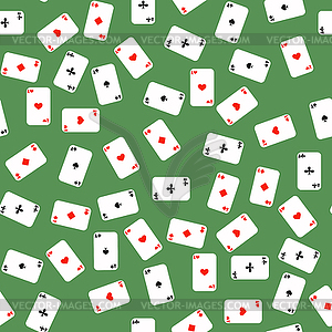 Different Playing Cards Pattern - vector clipart