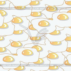 Fried Eggs Seamless Pattern - stock vector clipart