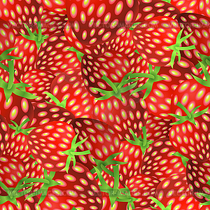 Fresh Strawberry Fruit Seamless Pattern - vector clip art