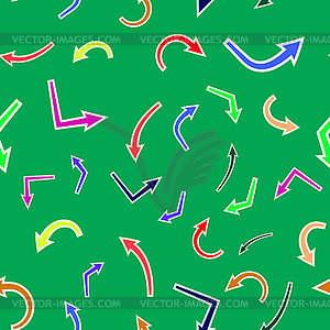 Dirrerent Colorful Arrows Seamless Pattern - vector clipart