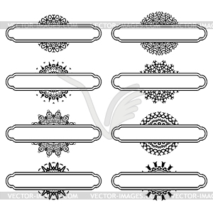 Retro Greeting Card. Flourshes Frame Set - vector clip art