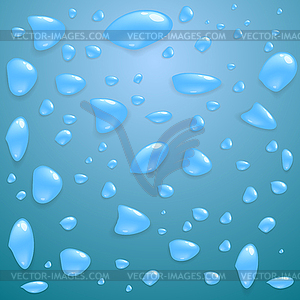 Набор капель воды - иллюстрация в векторе