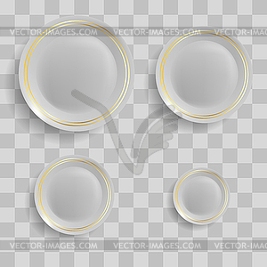 Set of Ceramic Plates - vector clipart