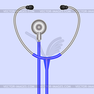 Символ стетоскопа. Медицинский акустический прибор - изображение в векторе