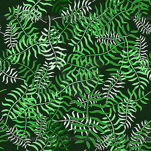 Tropical Palm Leaves Seamless Pattern - vector image