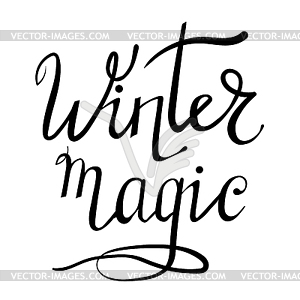 Winter Lettering - vector clipart