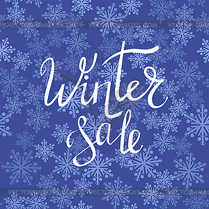 Winter Sale Typographic Poster - vector clip art