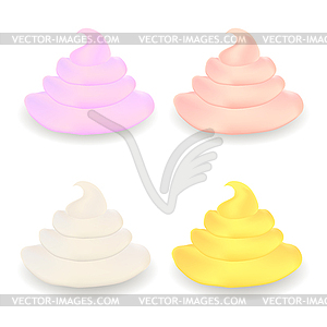 Цветной набор сладкого крема - клипарт в векторе / векторное изображение