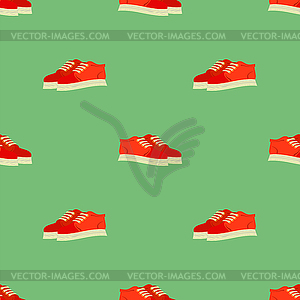 Спортивная красная обувь - векторное изображение