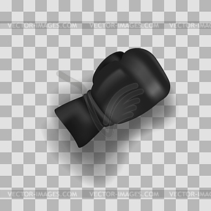 Черная боксерская перчатка - векторное изображение клипарта