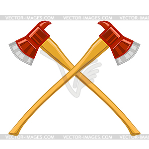 Firefighter Cross Axes Icon - vector image