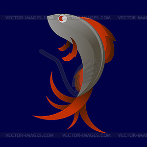 Stilized Sea Fish Icon - royalty-free vector clipart