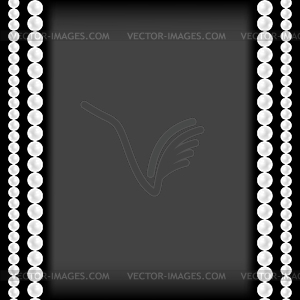 Реалистичная естественная белая жемчужная рамка - изображение в формате EPS
