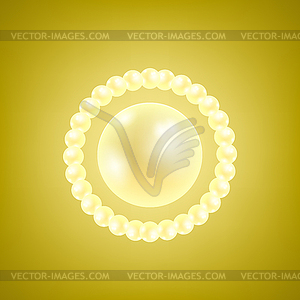 Natural Realistic Pearls - vector clip art