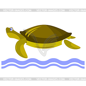 Cartoon Turtle Icon - vector image