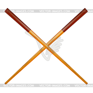 Traditional Colored Asian Chopsticks - vector clipart