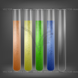 Chemical Test Tube Set - vector clip art