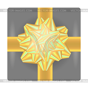 Yellow Gift Bow - vector clip art