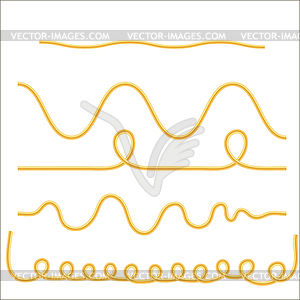 Boiled Floury Product Spaghetti - vector clipart