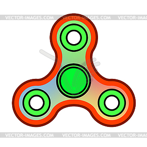 Fidget Finger Spinner. Modern Stress Relieving Toy - vector image