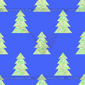 Зеленый декоративный бесшовный узор - векторизованное изображение
