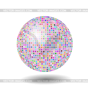 Colored mosaic sphere - vector clipart / vector image