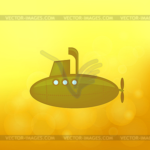 Yellow submarine sails - vector clipart