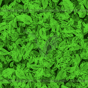 Seamless Spring Green Leaves Background - vector clipart