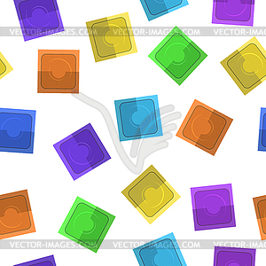 Set of Colored Condoms - vector clipart