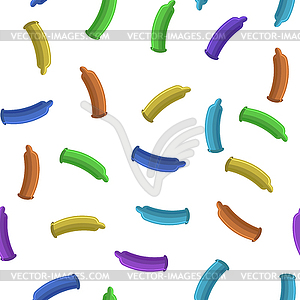 Set of Colored Condoms - vector image