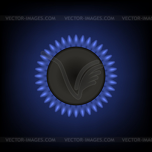 Gas Burning Fire - vector clipart