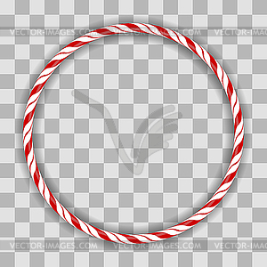 Sweet Striped Candy Circle Frame - vector clip art