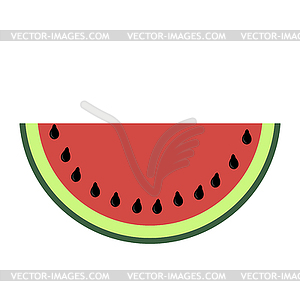 Fresh Slaced Ripe Watermelon - vector clipart