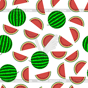 Fresh Slaced Ripe Watermelon - vector clipart