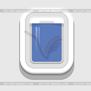 Plastic Open Plane Window - vector image