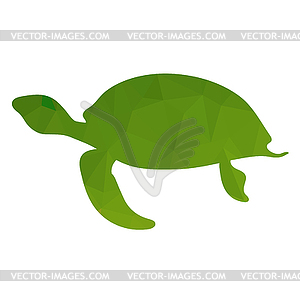 Ocean Green Turtle Icon - vector clipart